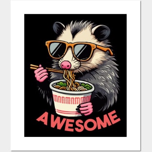 Awesome Possum Eating Ramen Posters and Art